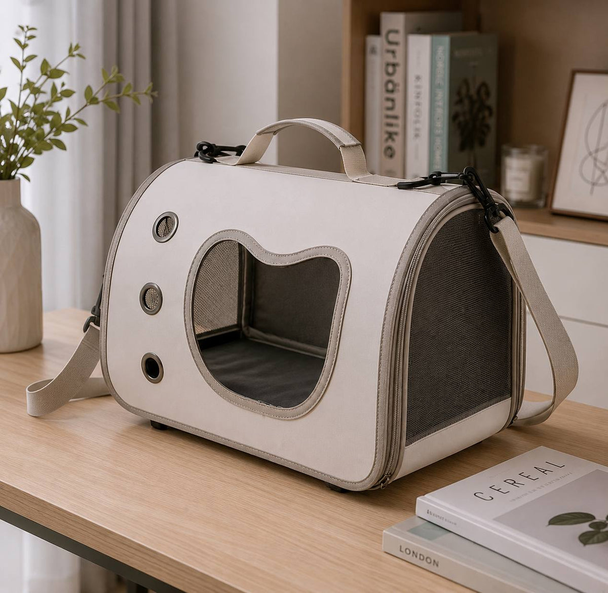 Pawro Foldable Pet Travel Carrier with breathable mesh windows — view 4