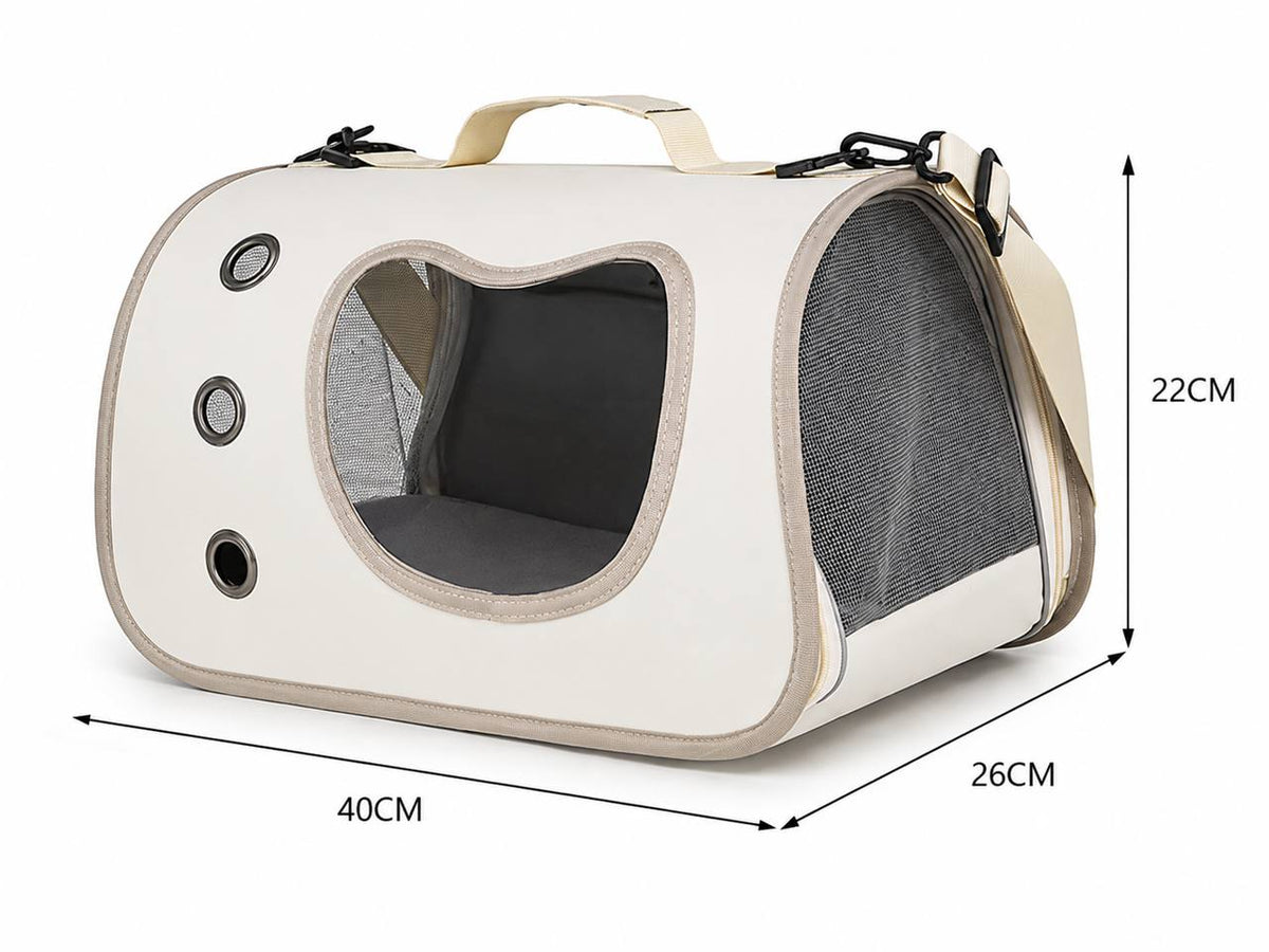 Pawro Foldable Pet Travel Carrier with breathable mesh windows — view 8