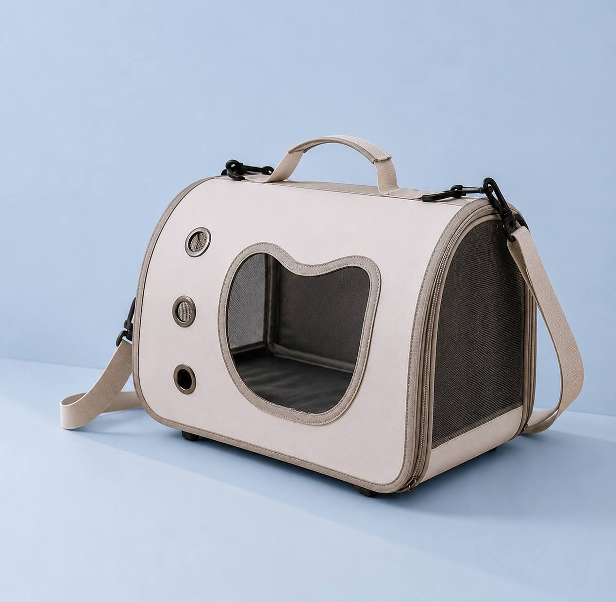 Pawro Foldable Pet Travel Carrier with breathable mesh windows — view 1