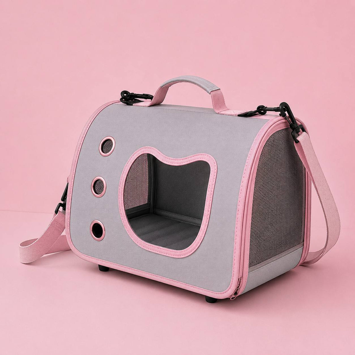 Pawro Foldable Pet Travel Carrier with breathable mesh windows — view 2
