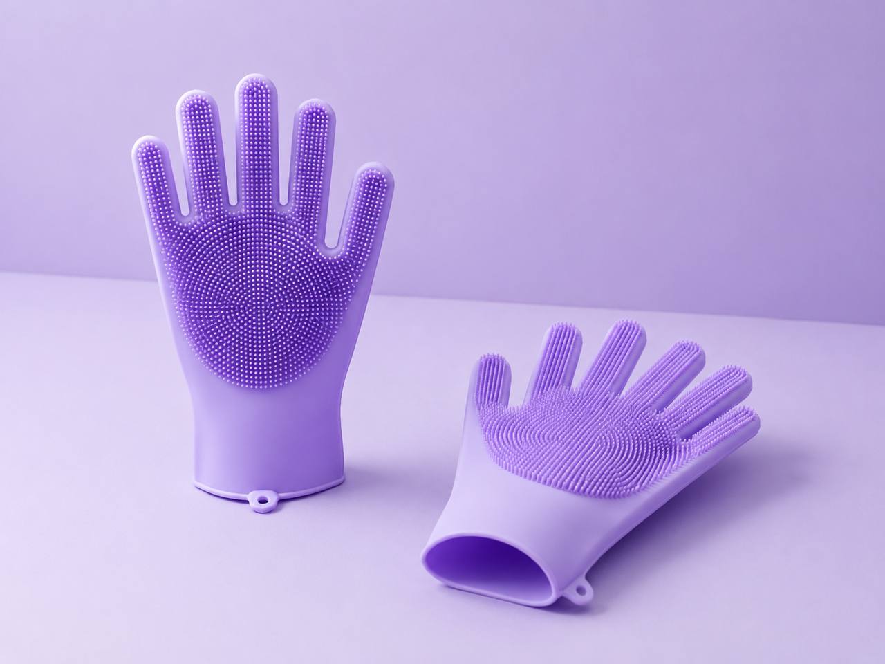 Pawro Silicone Pet Bath Glove — soft grooming bristles, view 4
